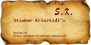 Stieber Krisztián névjegykártya
